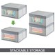thumbnail image 3 of Caja de almacenamiento de armario de punto - Cesta de almacenamiento - Cubo de almacenamiento práctico - Color: gris con patrones de fibra de yute Vhermosa XZB-0386, 3 of 7