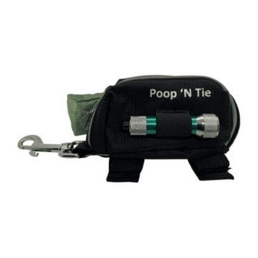 Poop 'N Tie Fabric Waste Bag Dispenser With 2 Rolls Black