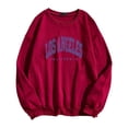 thumbnail image 2 of CUZIBR Womens Sweatshirt Letter Print Oversized Crew Neck Sweatshirts Fashion Long-Sleeve Pullover Tops Basic Layering Fall Winter Clothes,, 2 of 5