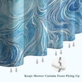 thumbnail image 6 of Blue White Tie Dye Wave Pattern Shower Curtain 36"x72" ,Bathroom Decorative Shower Curtains Set with 12 Hooks,Modern Waterproof Washable Shower Curtain, 6 of 6