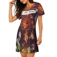 thumbnail image 2 of Haiem Beautiful Dreamcatcher1 Print Women’s Short-sleeved Nightdress – Comfortable and Loose-Fit Sleepwear, Soft Cotton Sleep Shirt for Relaxing, Casual Nightdress, 2 of 6
