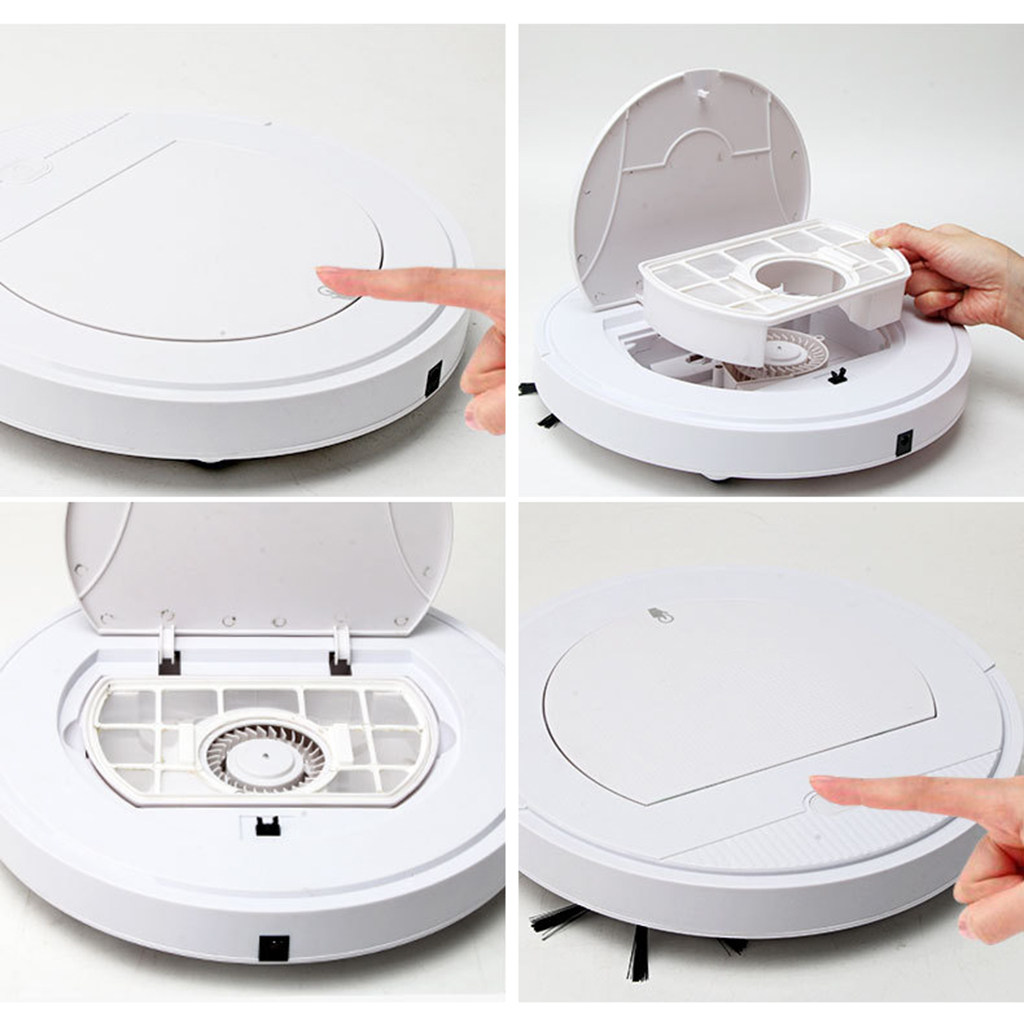 Mini USB Vacuum Cleaner Wet/Dry Use 3-in-1 Sweeping Vaccum Mopping 80 Run for Ti