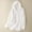 White, variant on Womens UPF 50+ Sun Protection Cotton Linen Hoodie Tops Summer Hooded Long Sleeve Shirts Dressy Casual Tees