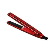 Mini Portable Travel Ceramic Tourmaline Plates Flat Iron Hair Straightener - Rose Print