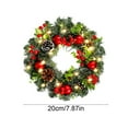 thumbnail image 3 of Gmogad LED Christmas Wreath with Berry Vines, Pre-lit Artificial Christmas Wreath for Front Door Decor, Battery Operated Holiday Wreath Garland for Indoor Outdoor Home Festival Party Decoration, 3 of 8