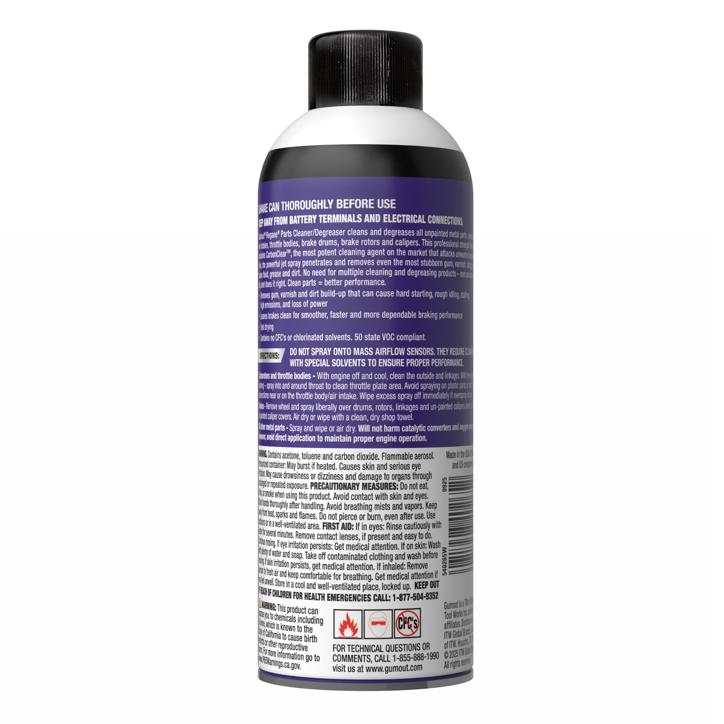Gumout Regane Parts Cleaner and Degreaser for Cars, Trucks, and Motorcycles, 13 oz