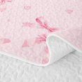 thumbnail image 5 of Erosebridal Girly Kawaii Ribbon Twin Quilt Set for Girls Women, Princess Bow Love Heart Twin Coverlet Set, 2pcs, 5 of 7