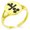 Gold, variant on Stainless Steel Inoue Samurai Crest Minimalist Oval Top Polished Statement Signet Ring