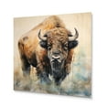 thumbnail image 2 of Designart "Buffalo Majesty Rulers of the Plains" Animals Metal Wall Art, 2 of 5