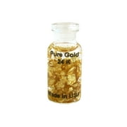 14K Pure Gold Leaf Flake Bottle Vial of 100% Real Gold 14 Karat Flakes good luck