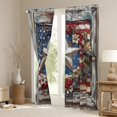 thumbnail image 3 of Homewish Texas Stars Black Out Curtains for Teens Boys Girls,Retro American Flag Curtains Pack of 2 (42x63 Each),Lodge Cabin Bedroom Curtains,Breathable Home Decor, 3 of 6