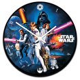 thumbnail image 1 of Star Wars Wall Clock Battery Operated Wood Characters Original Movie 13.5", 1 of 3