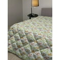 thumbnail image 2 of Floral Down Alternative Comforter, Monochrome Feminine Style Flourishes Digital Graphic Silhouettes Garden Meadow Art, Microfiber Quilt for All Season, 5 Sizes, Pink, by Ambesonne, 2 of 3