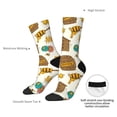 thumbnail image 4 of Cauagu Honeycomb And Honey Print Crew Socks for Women and Men,Adult Athletic Running Socks 1-Pair Sports Socks Work Gear Socks with Moisture Wicking, 4 of 6