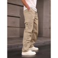 thumbnail image 4 of Rexolia Mens Cargo Pants Breathable Multi Pocket Work Pants Elastic Waist Straight Leg Casual Outdoor Utility Daily Complexion M, 4 of 6