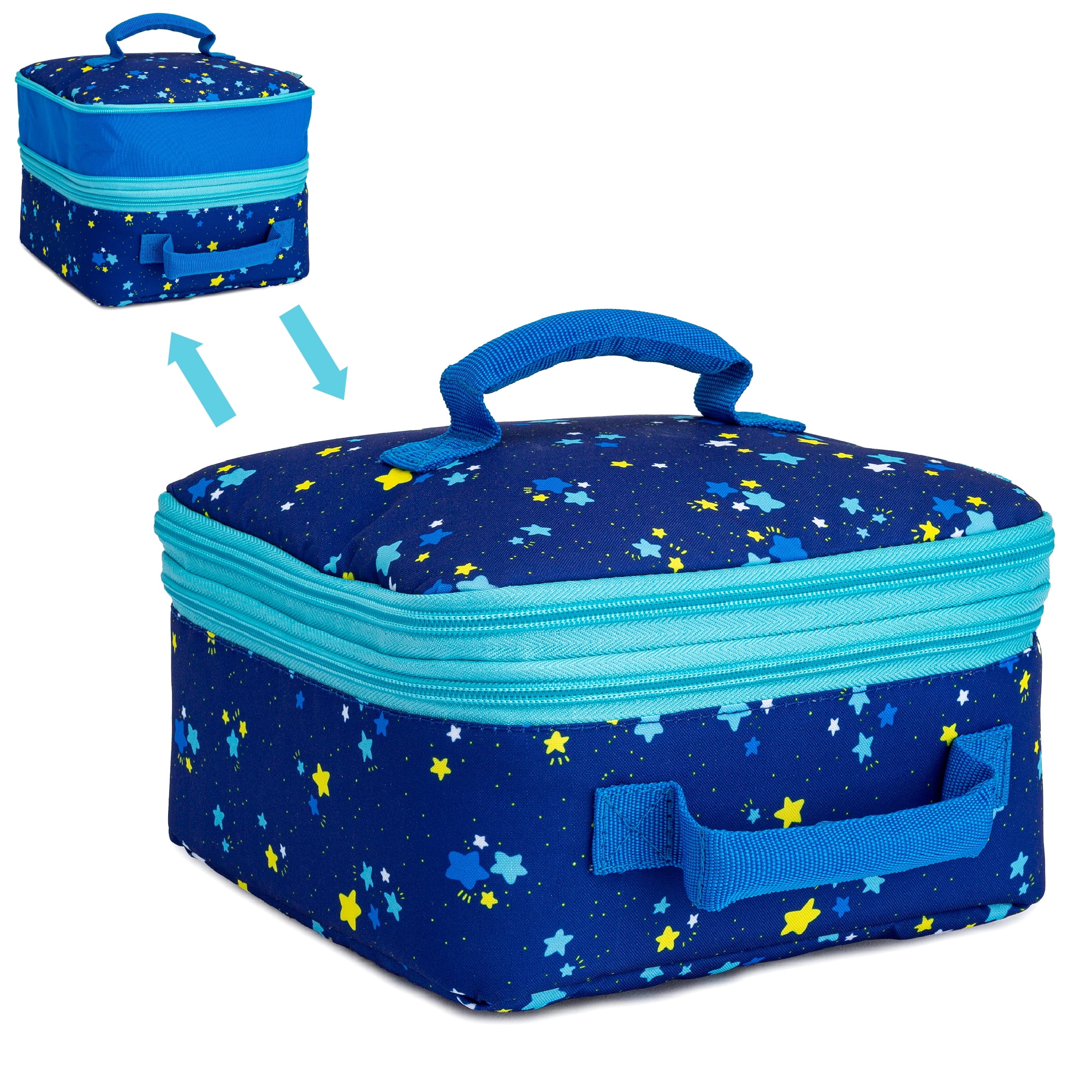 Lucky Stars Soft Insulated Blue Kids Personalized Thermal Lunch Box +  Reviews