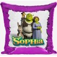 thumbnail image 1 of Personalised Shrek Any Name Magic Reveal Pink Sequin Cushion Cover Gift 1 (Case, 1 of 5