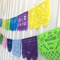 thumbnail image 2 of Square Day Of The Dead Mexican Halloween Party Decor Colorful Flags Cinco Festival Dead Theme Festivals Party Banners, 2 of 6