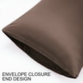 thumbnail image 5 of Unique Bargains 4 Pack Satin Pillowcases for Hair and Skin, Brown Queen, 5 of 8