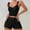 Black, variant on Sevevn Women's Lace Pajamas Set 2 Piece Lounge Set Sleeveless V Neck Cami Tops Lace Trim Shorts Sleepwear