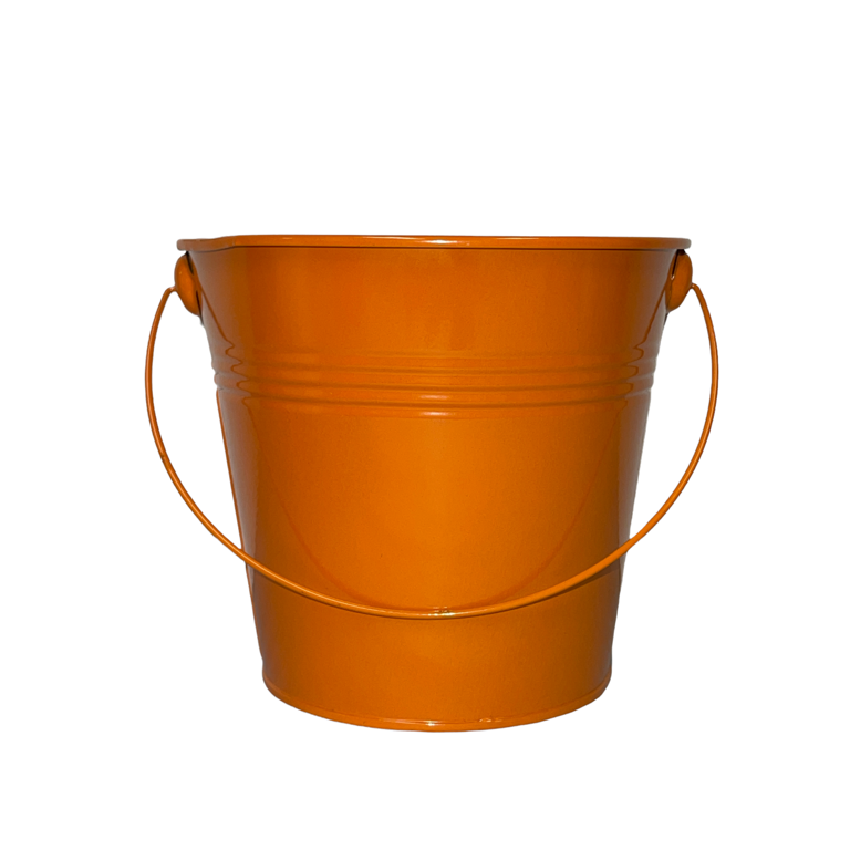 6-Pack Colorful Small Metal Buckets with Handles for The Beach