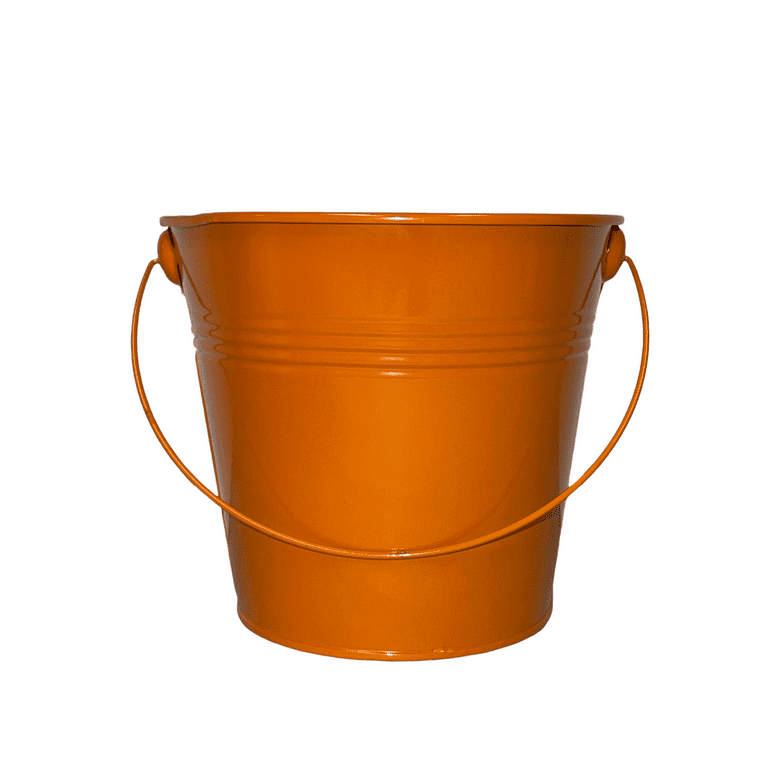 6-Pack Colorful Small Metal Buckets with Handles for The Beach