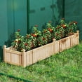 thumbnail image 3 of 91" Wood Planter Box - Divisible Raised Garden Bed with Liner & Drainage, 3 of 9