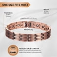 thumbnail image 4 of LEEYNEER 1pc Men‘s Copper Magnetic Bracelet with 3500 Gauss Magnets  Adjustable Fit with Sizing Tool  Solid Copper & Black Enamel Design for Muscle Recovery & Blood Circulation Support, 4 of 5