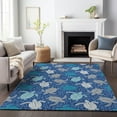 thumbnail image 6 of Addison Rugs Mayfield Washable Coastal Turtles Blue Rectangle Rug, 5' x 7'6", 6 of 6