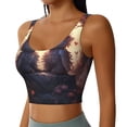 thumbnail image 2 of KLL Romantic Rose Animal Couple for Workout Tank Tops for Women,U Back Fitness Top Built in Shelf Bras Padded Fit for Yoga Gym-Medium, 2 of 8