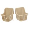 Interactive Children's Table Replacement Kit - 2 Toddler Bucket Seats and 2 Safety Straps for Baby Activity Table, Sand (4-Piece Set)