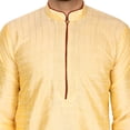 thumbnail image 6 of SKAVIJ Men's Kurta Pajama Set Art Silk Ethnic Wear Dress Beige M, 6 of 6