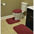 thumbnail image 2 of Garland Rug Jazz Washable Bath Rug Set, 3 Piece Set (21"x34" Bath Rug, Contour Rug, & Toilet Lid) Chili Pepper Red, 2 of 5