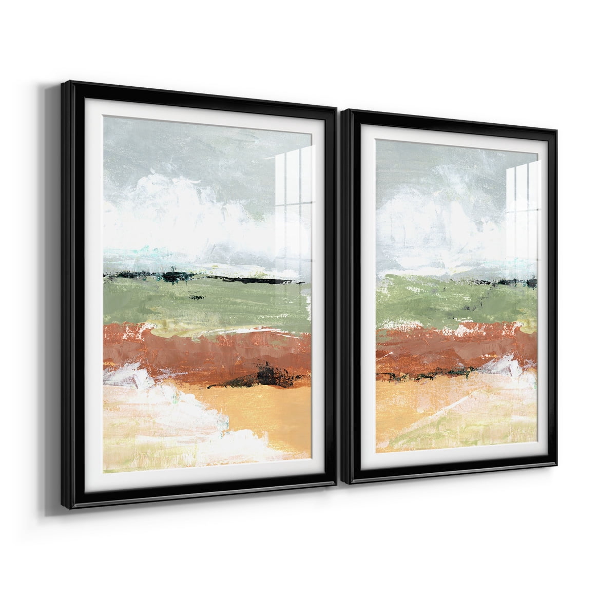 Wexford Home Quiet Prarie Grove I Premium Framed Print, 30.5" x 42.5" - Ready to Hang, Black (Set of 2)