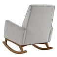 thumbnail image 6 of Accent Rocking Chair Armchair, Velvet, Light Grey Gray, Modern Contemporary Urban Design, Living Lounge Room Hotel Lobby Hospitality, 6 of 8