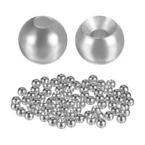 Uxcell 3.5mm Dia Tungsten Beads for Fly Tying [100PCS] - Slotted Head Ball- [#10-12 - Tungsten Color] Sink Deeper Tapered Hole Fly Fishing Materials