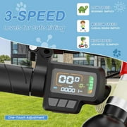 MOONCOOL Electric Tricycle for Kids ,16x3 3 Wheel 250W 10.4Ah Etrike W/ LED headlight & Rear Basket & horn bell & DIY stickers,6/9/12.5 MPH