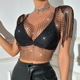 thumbnail image 6 of Mesh Sequin Tops for Women Sparkly Long Sleeve Sheer Crop Top See Through Shirt Glitter Going Out Tops Mesh Layer Slim Fit Shirts Club Party Outfits Stylish Trendy Wear for Cocktail, 6 of 9
