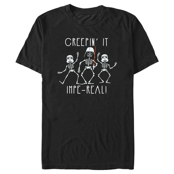 Men's Star Wars Creepin' it Imper-Real  Graphic Tee Black Small