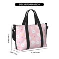 thumbnail image 2 of Travel Duffle Bag Cartoon Cute Rabbit Pink Flower Travel Tote Bags Carry on Luggage Waterproof Weekender Bags with Top Handle Adjustable Shoulde Strap for Travel Gym, 2 of 5