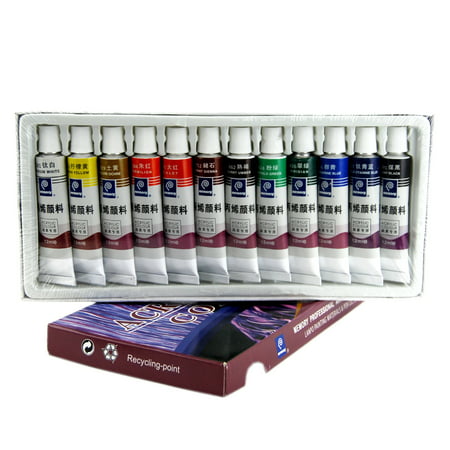 Acrylic Paint,12 Colors Professional Artist Quality Acrylic Paint Set Oil