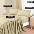 thumbnail image 2 of Juego de sábanas Utopia Bedding Queen Soft de microfibra, 4 piezas, color beige, 2 of 8