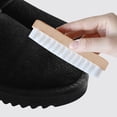thumbnail image 5 of Cepillo de limpieza de gamuza para zapatos | Cepillo de goma de terciopelo de piel de ciervo | Cerda suave de microfibra | Mango de plástico | Portátil | Amarillo | Elimina la suciedad y el polvo |, 5 of 5