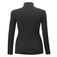 thumbnail image 2 of Women‘s Long Sleeve Rib Turtleneck Top Pullover Sweater L RED, 2 of 6