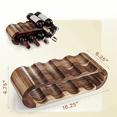 thumbnail image 1 of Wine Racks Countertop Bottle Holder- 2 Tier 8 Bottle Wood Wine Storage Racks Small Wine Rack Organizer Rustic Wine Rack, 1 of 6