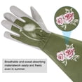 thumbnail image 4 of Guantes de jardinería para mujeres Uxcell a prueba de espinas, guantes de jardín de cuero extra largos y medianos para la poda de rosas, verdes, 4 of 5