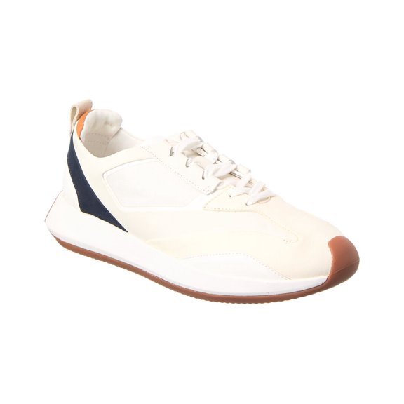 Wolf & Shepherd Marathon Trainer Canvas & Leather Sneaker, 12.5, White