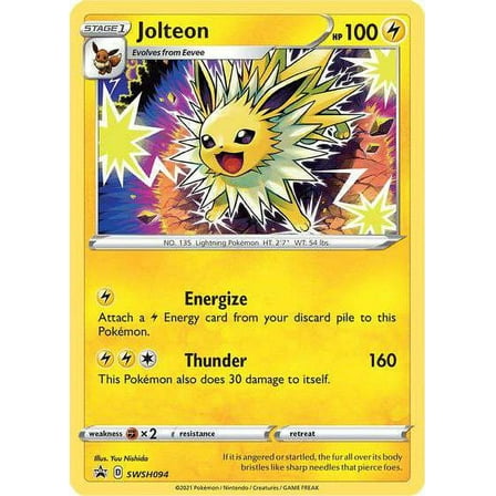 Pokemon Promo Holo Rare Jolteon SWSH094