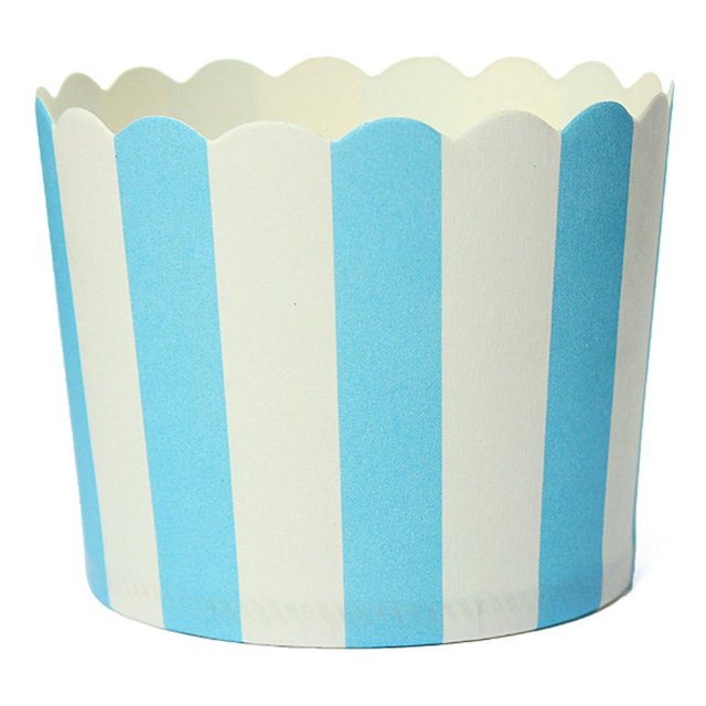 50 X Moldes de papel para magdalenas, pasteles, moldes para hornear, moldes para magdalenas, moldes para hornear postres, azul a rayas, azul