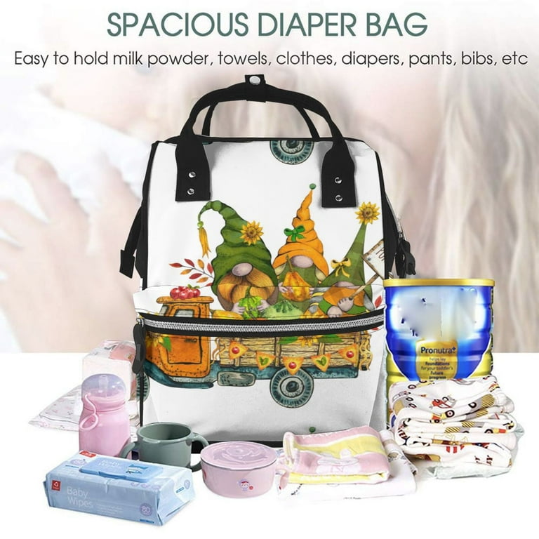 Wukai Thanksgiving Truck Mummy Backpac,&nbsp;Diaper Bag Purse